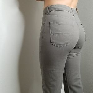 High rise grey pants